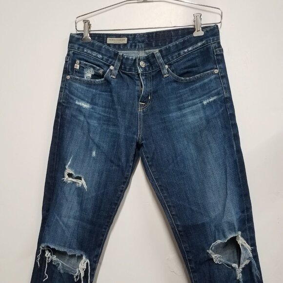 AG Adriano Goldschmied Jeans Womens 25 The Ex-Boyfriend Slouchy Slim Distressed - Picture 3 of 9